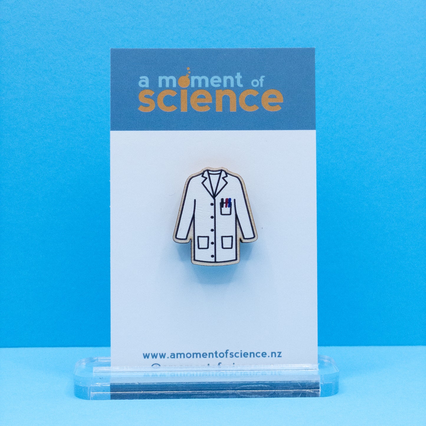 Labcoat Wooden Pin