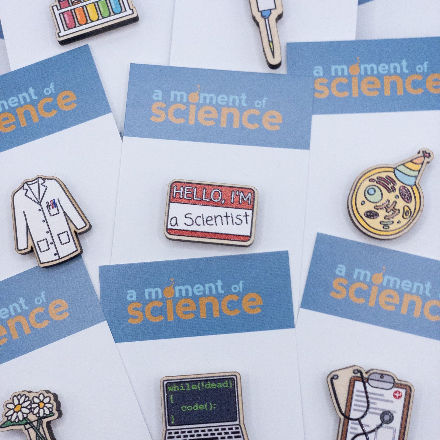 I'm a Scientist Wooden Pin