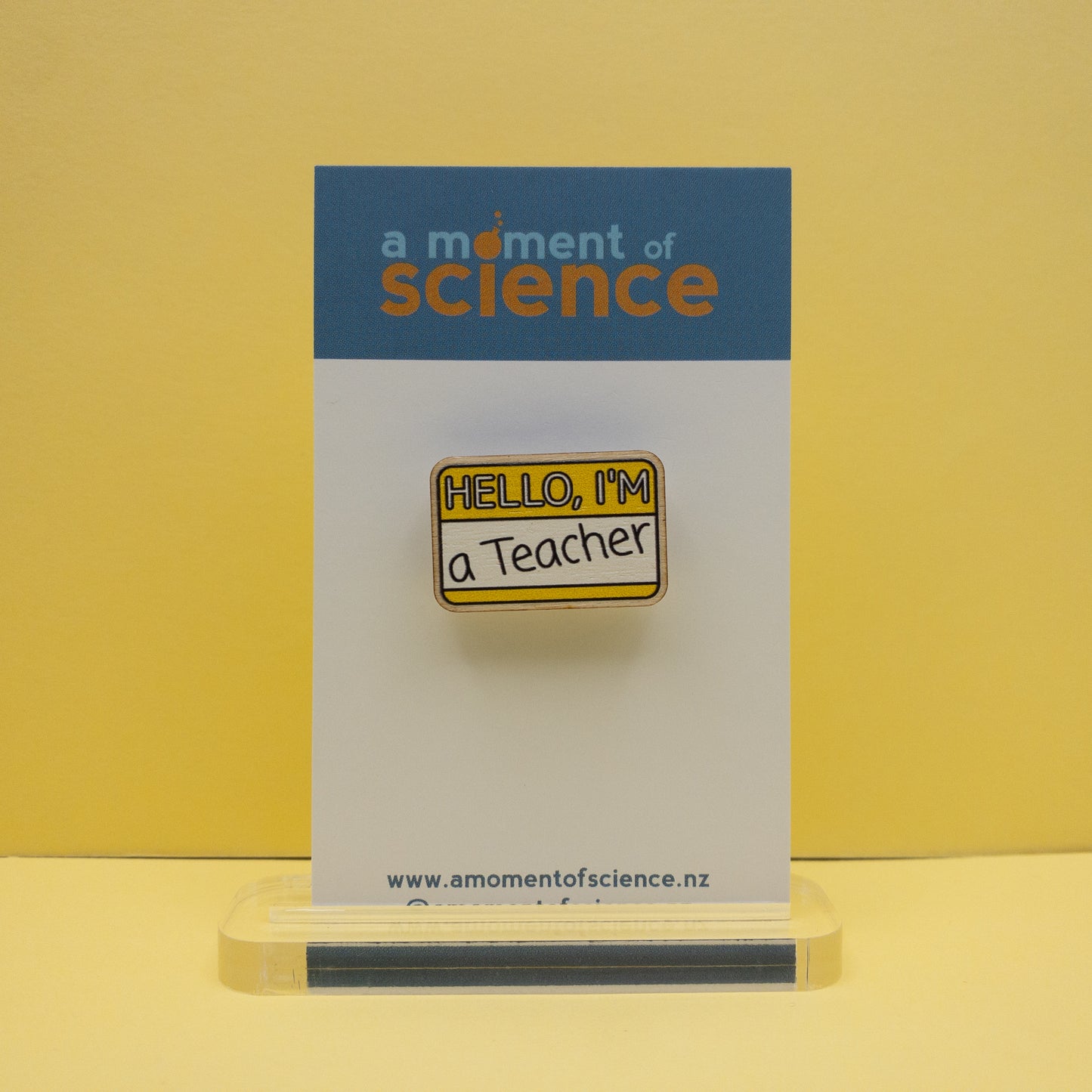 I'm a Teacher Wooden Pin