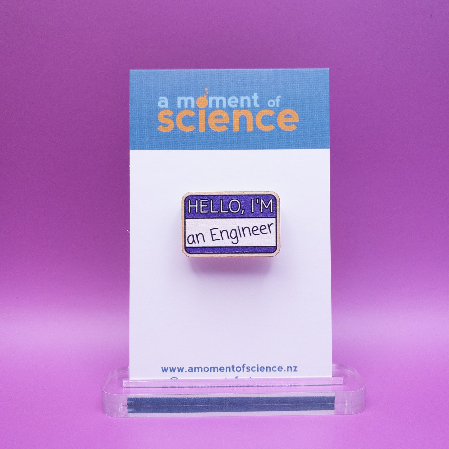 I'm an Engineer Wooden Pin