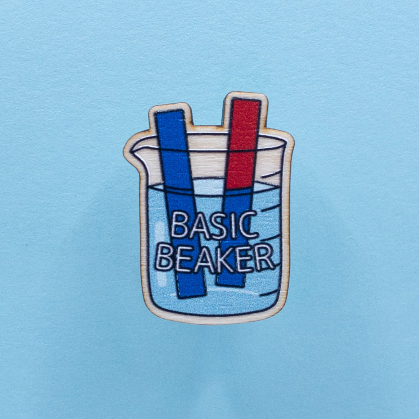 Basic Beaker Wooden Pin