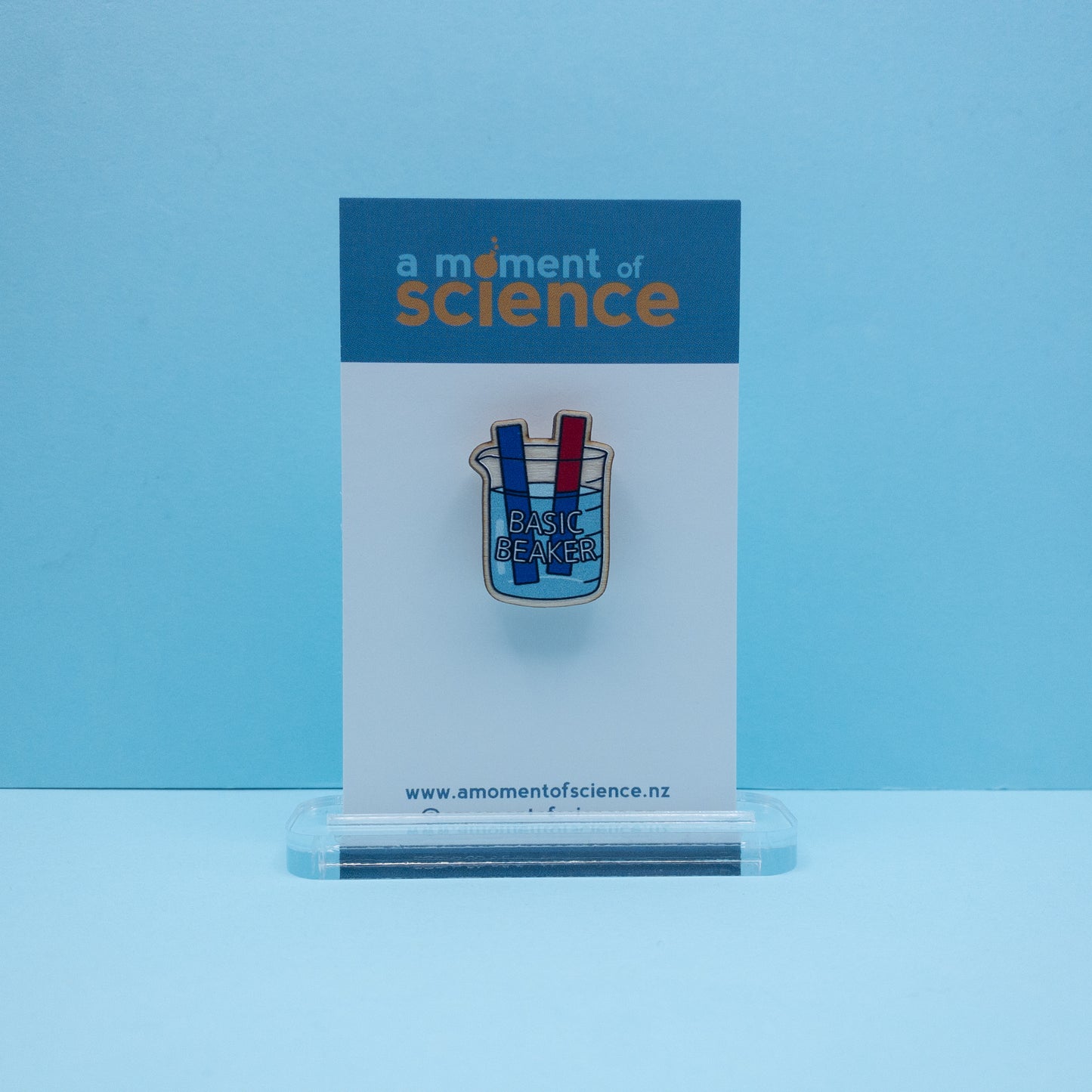 Beaker Science Wooden Pin