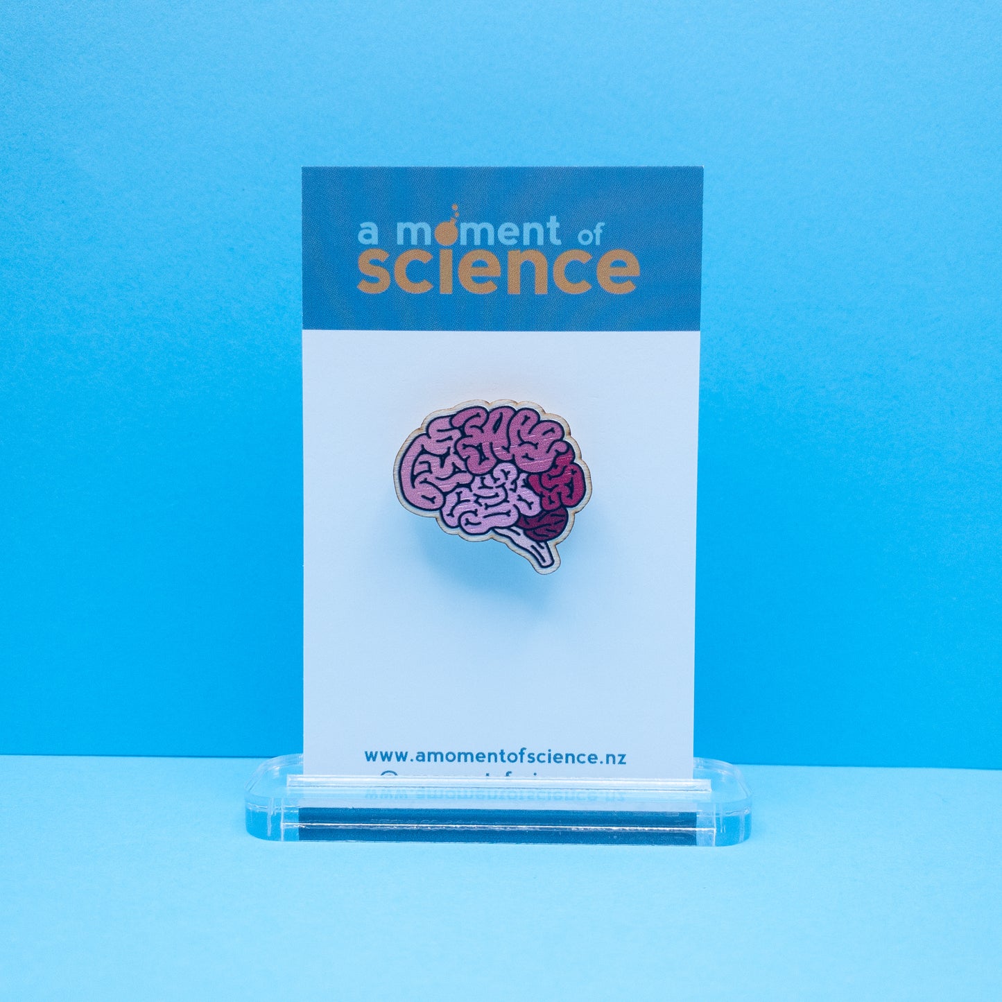 Brain Wooden Sustainable Pin