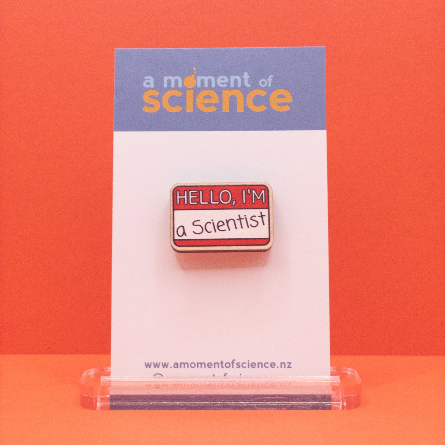 I'm a Scientist Wooden Pin