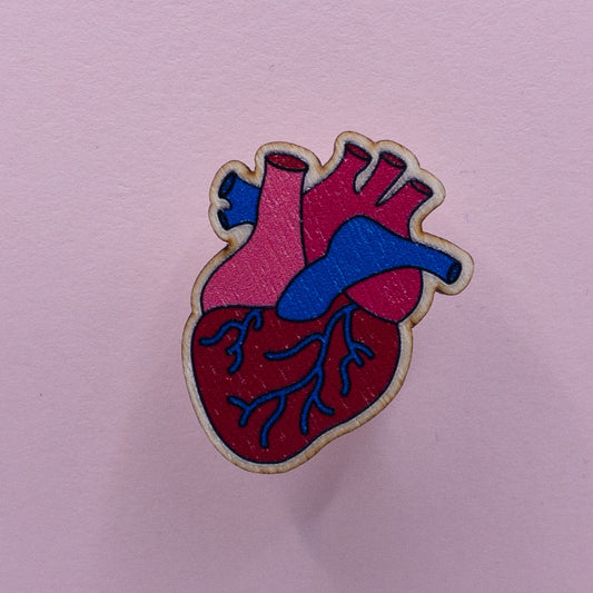 Heart Wooden Pin