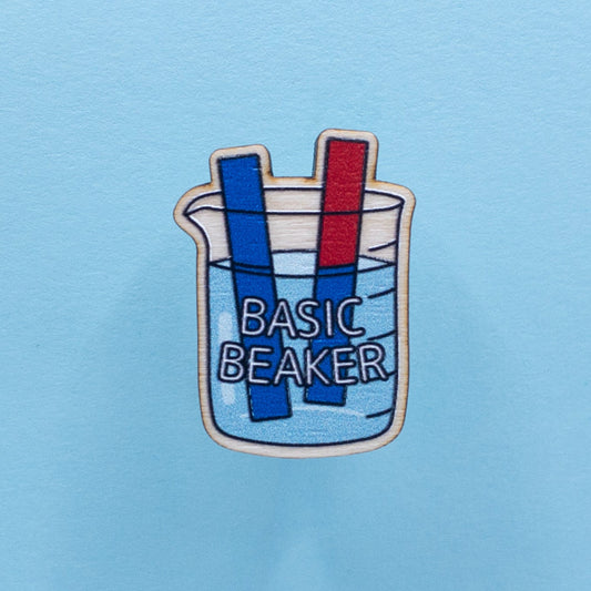 Basic Beaker Wooden Pin