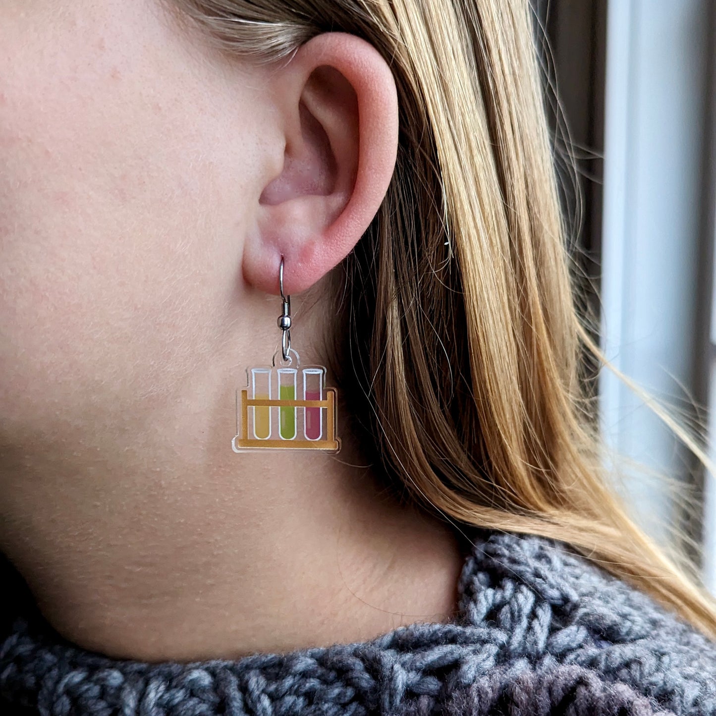 Test Tube Rack Earrings