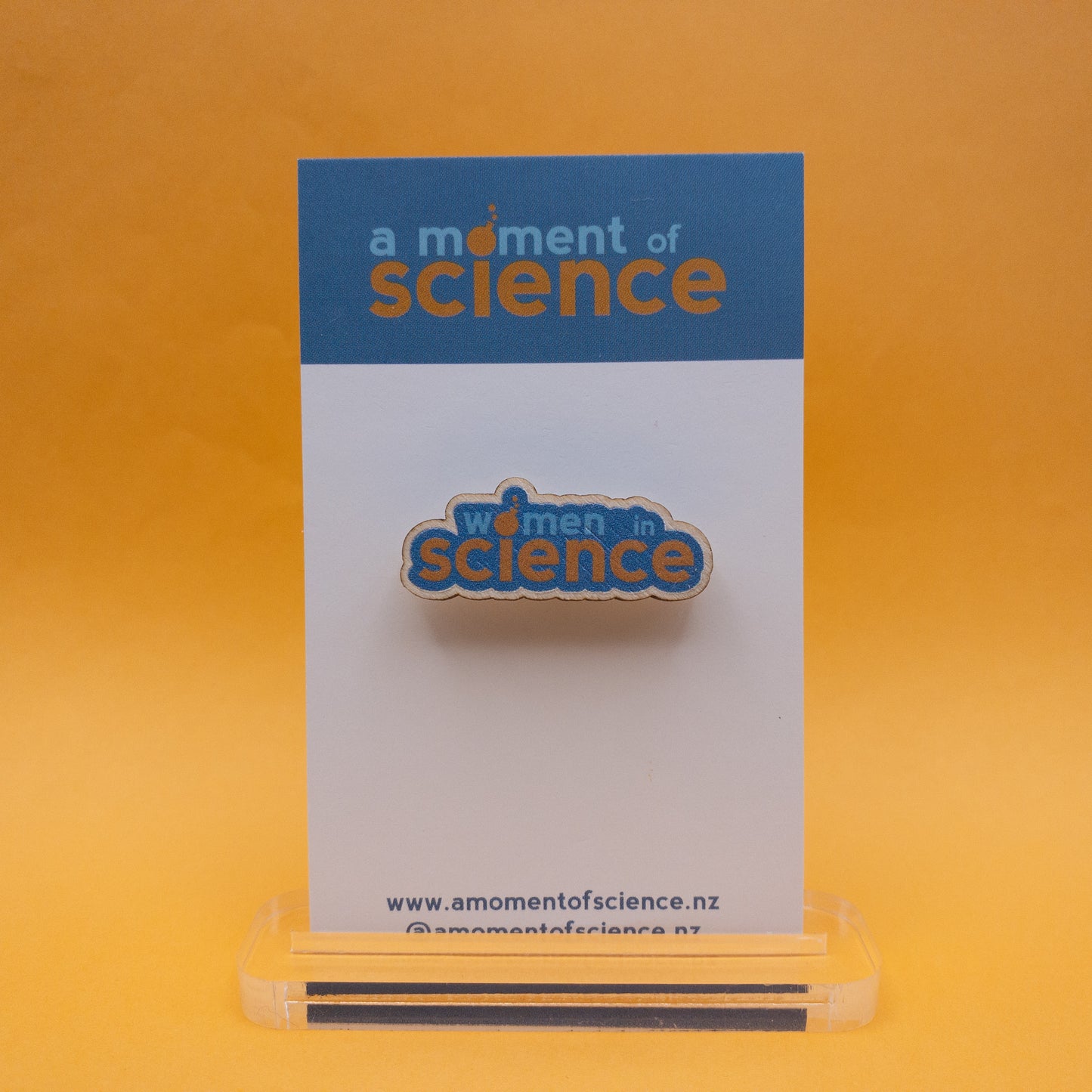 Women in Science Wooden Pin